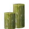 Stumpenkerze 4er Set Robin olive