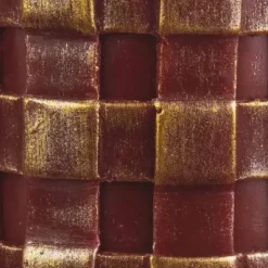 Stumpenkerze 4er-Set Rustic Twisted Lio rot gold