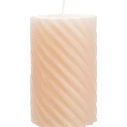Stumpenkerze 4er Set Rustic Twisted sahara 11×7 cm