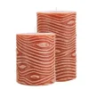 Stumpenkerze 4er Set Rustic Twisted kürbis