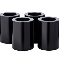 Stumpenkerze Teelichthalter schwarz Cornelius 4er Set Edzard