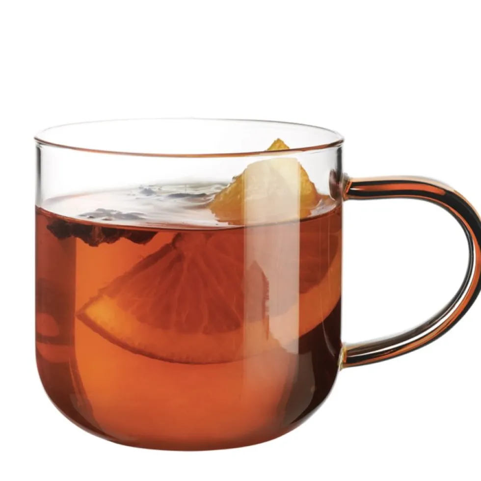 Teeglas mit Henkel ASA verschiedenfarbige Henkel 400 ml
