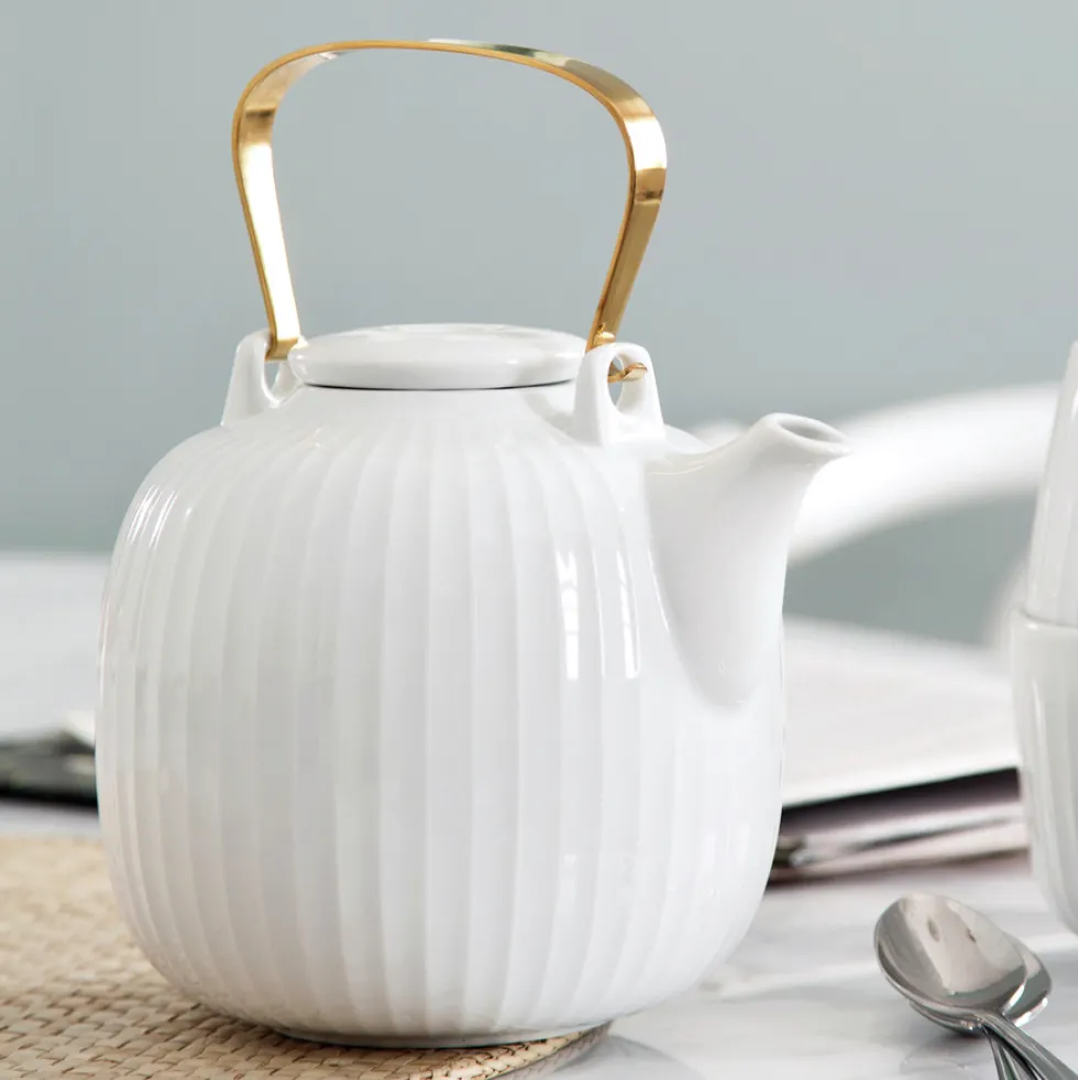 Teekanne Hammershoi Kähler weiß 1200 ml