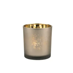 Teelichtglas Weihnachten STERNENSTAUB Räder H 8 cm