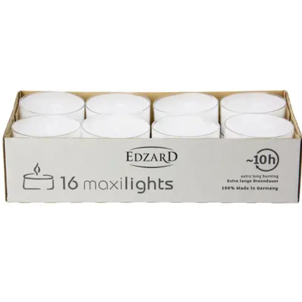 Teelicht Maxi Edzard transparent 16 Stück