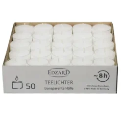 Teelicht transparent Edzard 50 Stück