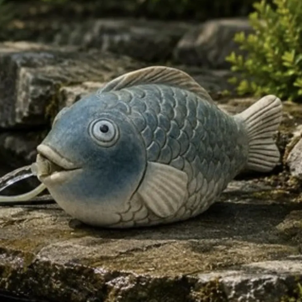 Teichfigur Wasserspeier Fisch