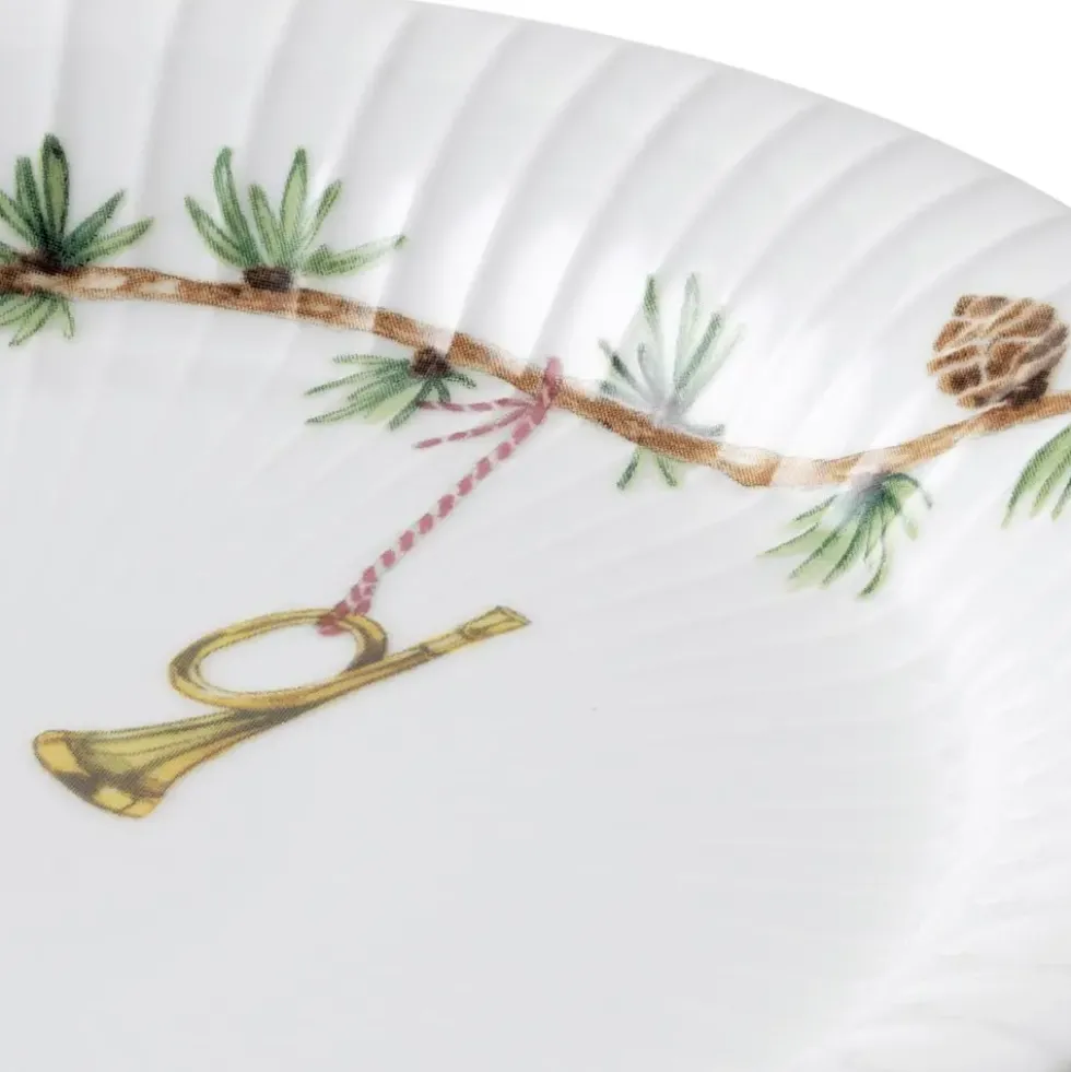 Teller HAMMERSHOI Kähler weiß mit Deko D 19 cm