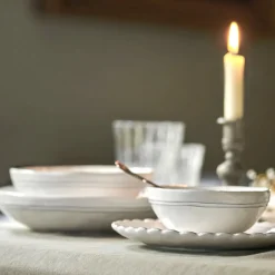 Teller Laura Ashley Geschirr Artisan white mit Wellenrand ø 20 cm