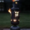 Terrassenofen Feuertonne aus Stahl HEXENHAUS Höhe 115 cm