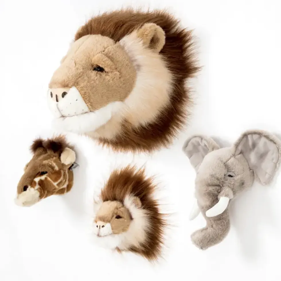 Tierköpfe SAFARI BOX Wild & Soft 3er Set 18x34x14 cm