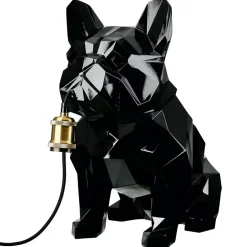 Tischlampe Bulldogge schwarz Höhe 46 cm