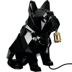 Tischlampe Bulldogge schwarz Höhe 46 cm