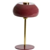 Tischlampe burgund gold SURIN Höhe 40 cm