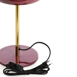 Tischlampe burgund gold SURIN Höhe 40 cm