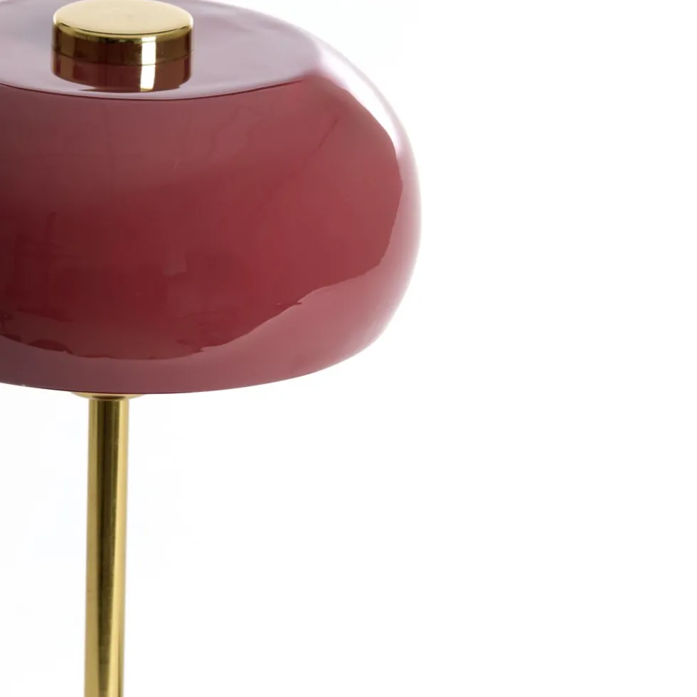 Tischlampe burgund gold SURIN Höhe 40 cm