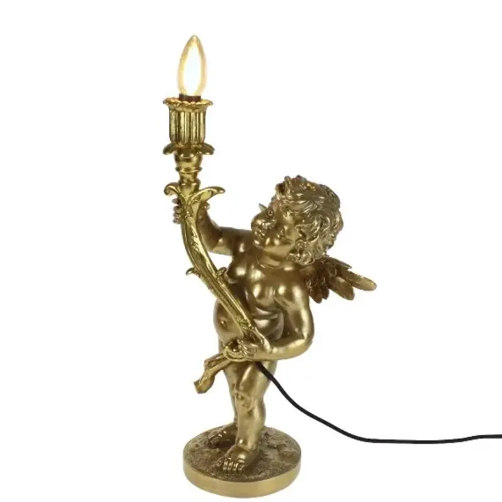 Tischlampe Engel gold Angelo Werner Voß Höhe 49 cm