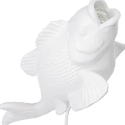 Tischlampe Fisch KOI weiß L 51 cm