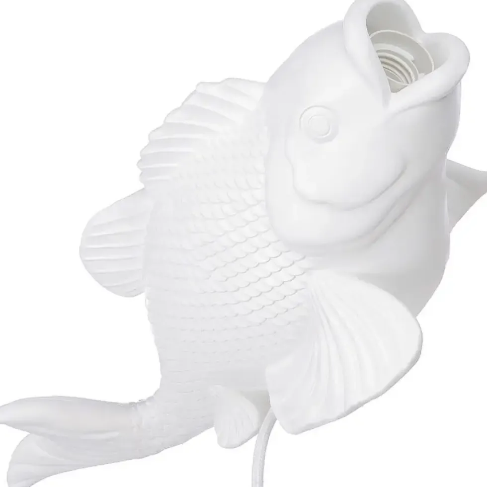 Tischlampe Fisch KOI weiß L 51 cm