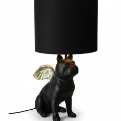 Tischlampe Französische Bulldogge schwarz Flying Bulli Höhe 55 cm