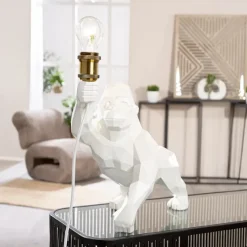 Tischlampe Gorilla weiß Höhe 41 cm
