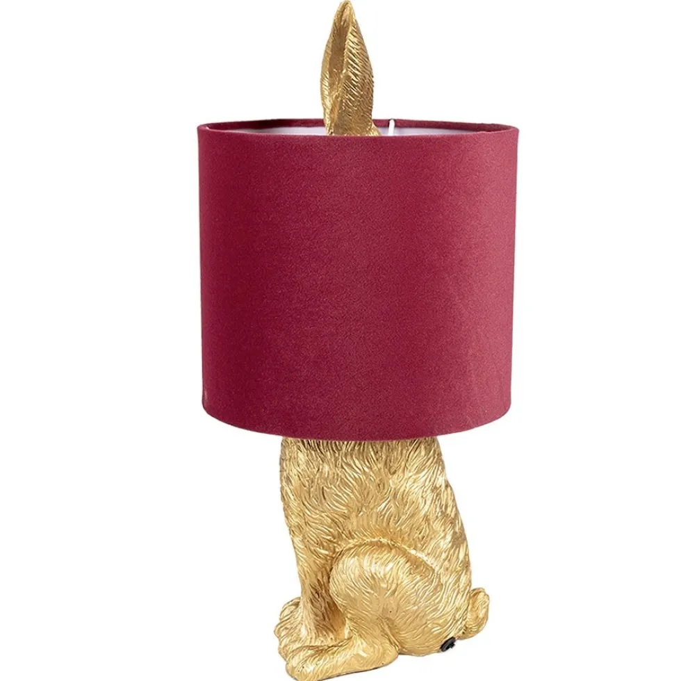 Tischlampe Hase gold Henry Höhe 43 cm