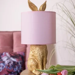 Tischlampe Hase gold Henry Höhe 43 cm