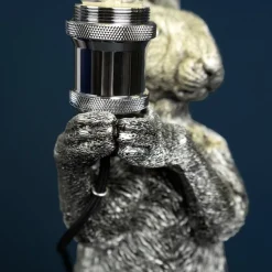 Tischlampe Hase Meister Lampe silber Werner Voß Höhe 48 cm