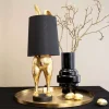 Tischlampe Hiding Bunny gold schwarz Werner Voß Höhe 74 cm