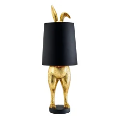 Tischlampe Hiding Bunny gold schwarz Werner Voß Höhe 74 cm