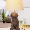 Tischlampe Hund Mops Casablanca Höhe 52 cm