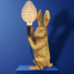 Tischlampe Kaninchen KATI gold Höhe 36 cm