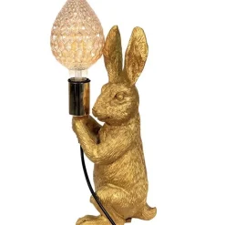 Tischlampe Kaninchen KATI gold Höhe 36 cm