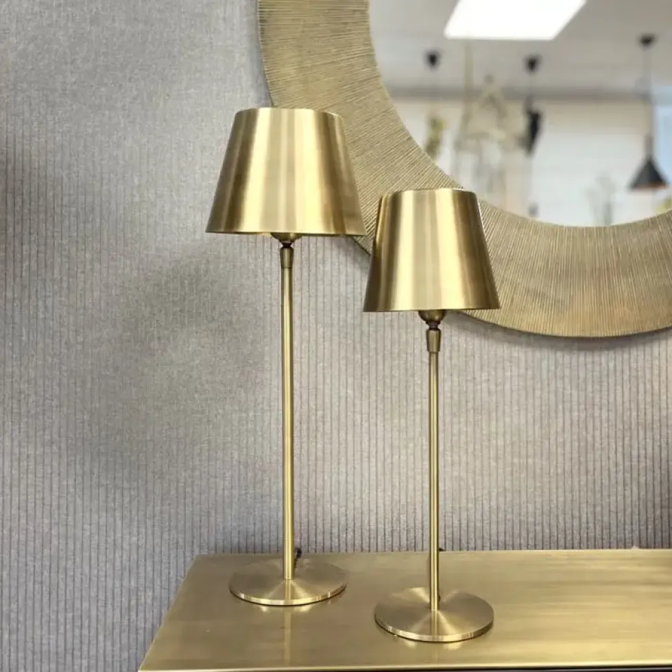 Tischlampe Somerset messing Kaheku