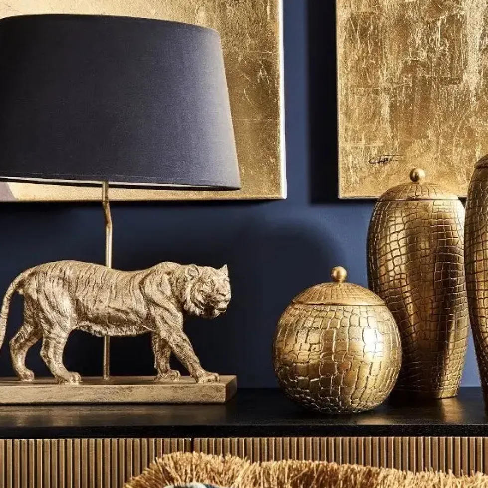 Tischlampe TIGER gold Werner Voß Höhe 58 cm