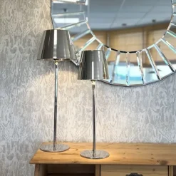 Tischlampe vernickelt Somerset Kaheku