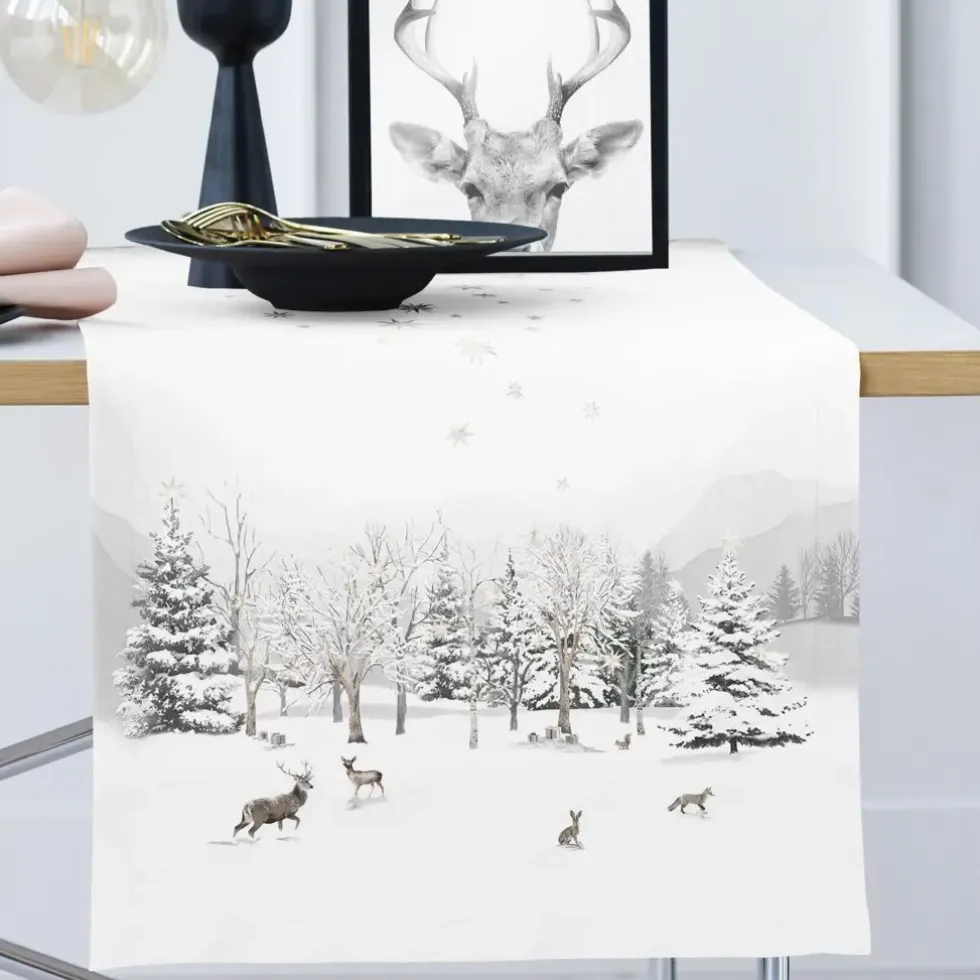 Tischläufer modern Weihnachten Apelt 3712 neutral 48×140 cm