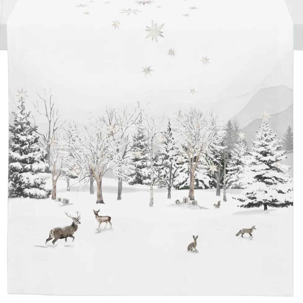 Tischläufer modern Weihnachten Apelt 3712 neutral 48×140 cm