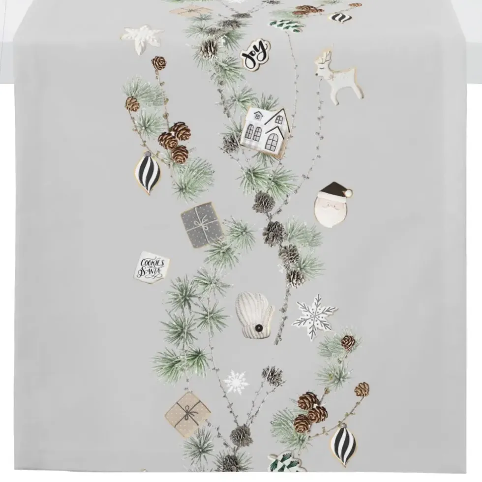 Tischläufer modern Weihnachten Apelt 3711 grau 46×140 cm