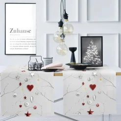 Tischläufer modern Weihnachten Apelt 3750 grau 46×140 cm