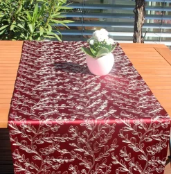 Tischläufer rot Eden Laurel 50×140 cm