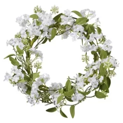 Türkranz Blütenkranz modern Seide weiß Durchmesser 45 cm