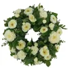 Türkranz Blumenkranz Eukalyptus mit Rosen cremeweiß Durchmesser 38 cm