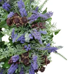 Türkranz Blumenkranz mit Seidenblumen Lavendel Durchmesser 40 cm