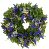 Türkranz Blumenkranz mit Traubenhyazinthen blau Durchmesser 38 cm