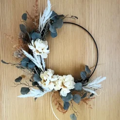 Türkranz Blumenkranz modern Peonien 50 cm