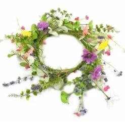Türkranz Frühling modern Blätterkranz bunt 40 cm