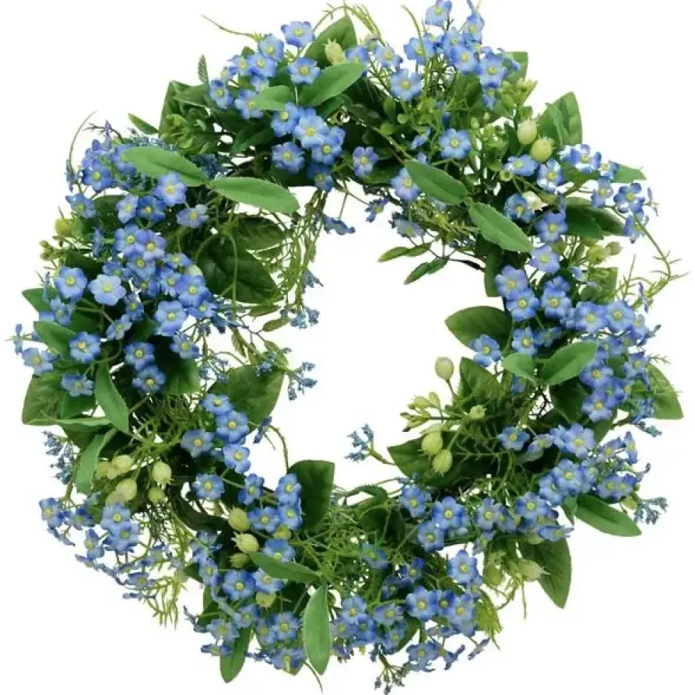 Türkranz Frühling Vergissmeinnicht blau Durchmesser 28 cm