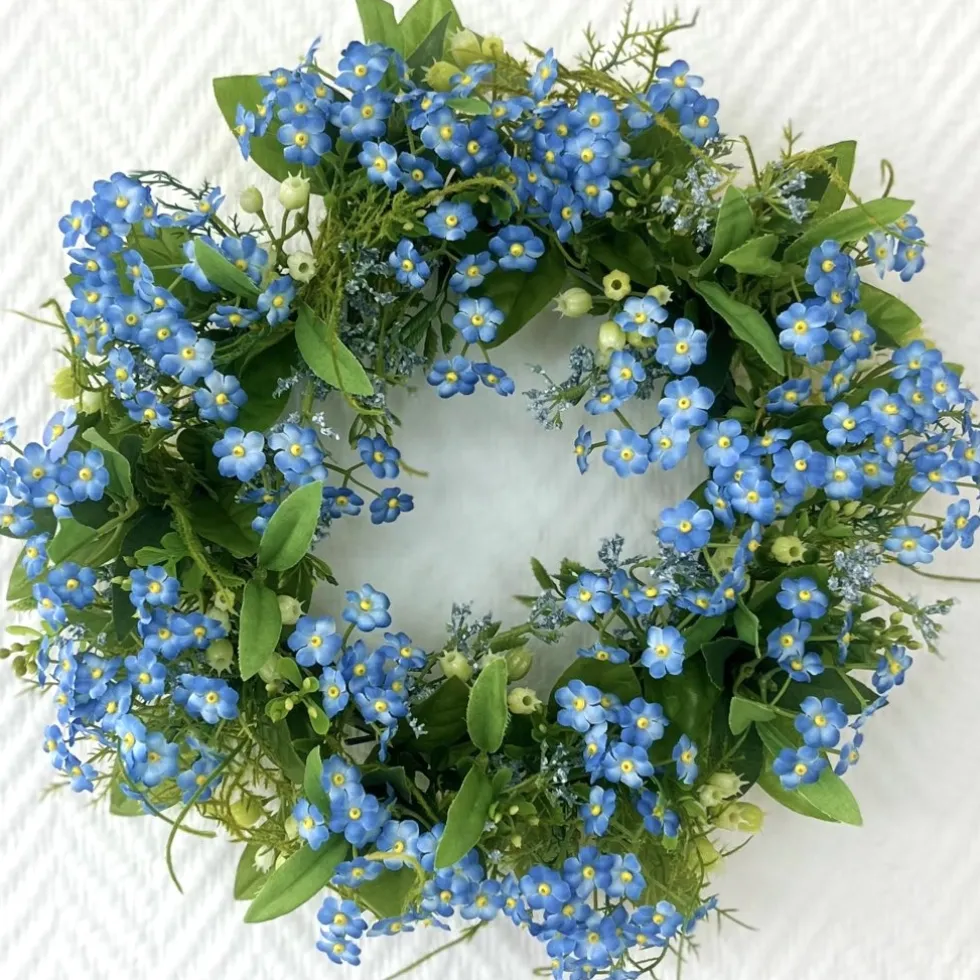 Türkranz Frühling Vergissmeinnicht blau Durchmesser 28 cm