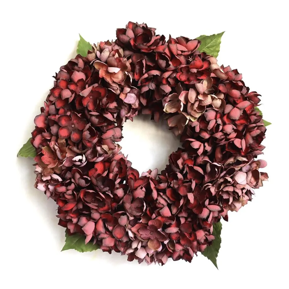 Türkranz Herbst Hortensie Kaheku LATOYA weinrot 40 cm